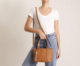 Bolsa Tote Marrom Texturizada Barbicacho C 50012 1775 0002 Anacapri